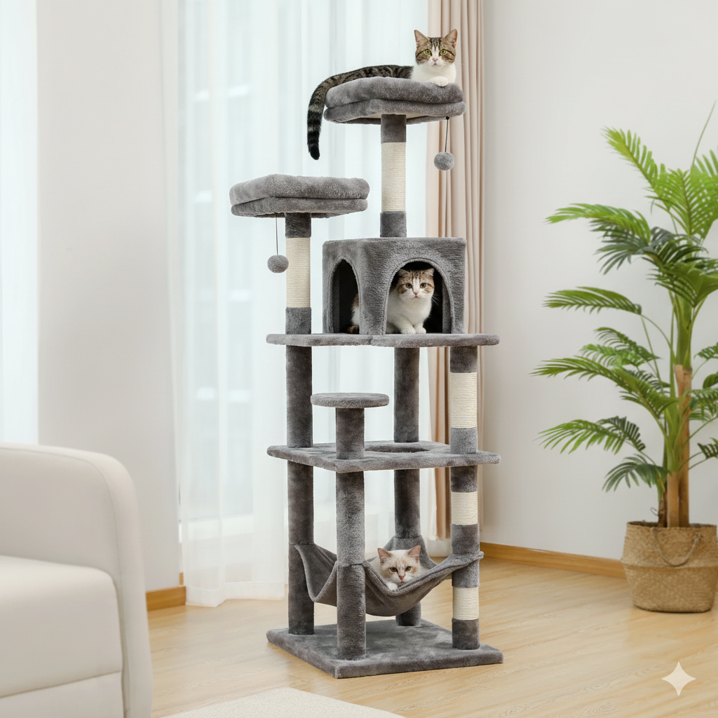 Felidax™️ Multi-Level Cat Tree with Scratching Posts