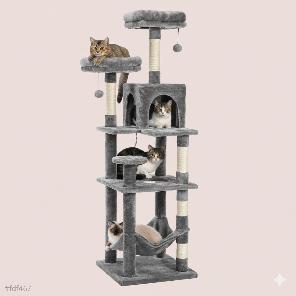 Felidax™️ Multi-Level Cat Tree with Scratching Posts