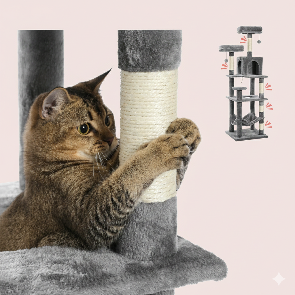 Felidax™️ Multi-Level Cat Tree with Scratching Posts