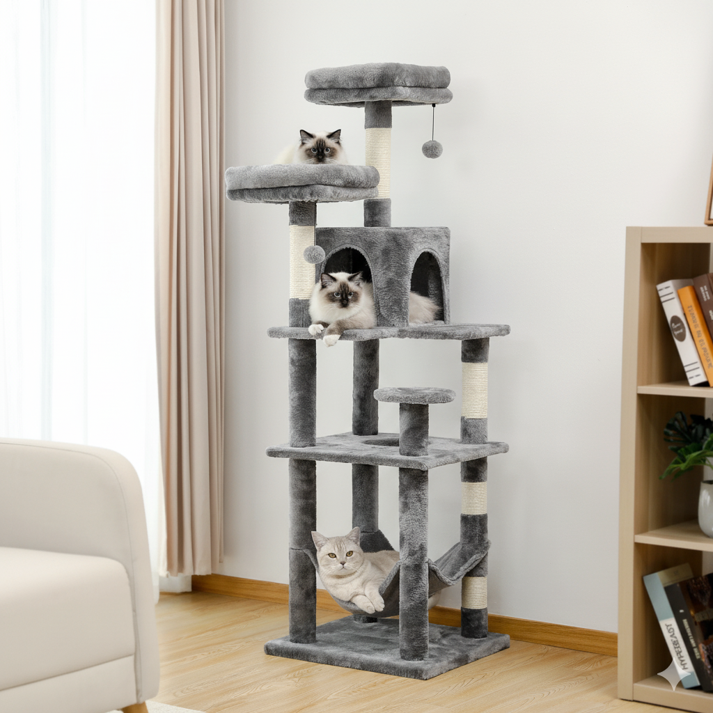 Felidax™️ Multi-Level Cat Tree with Scratching Posts
