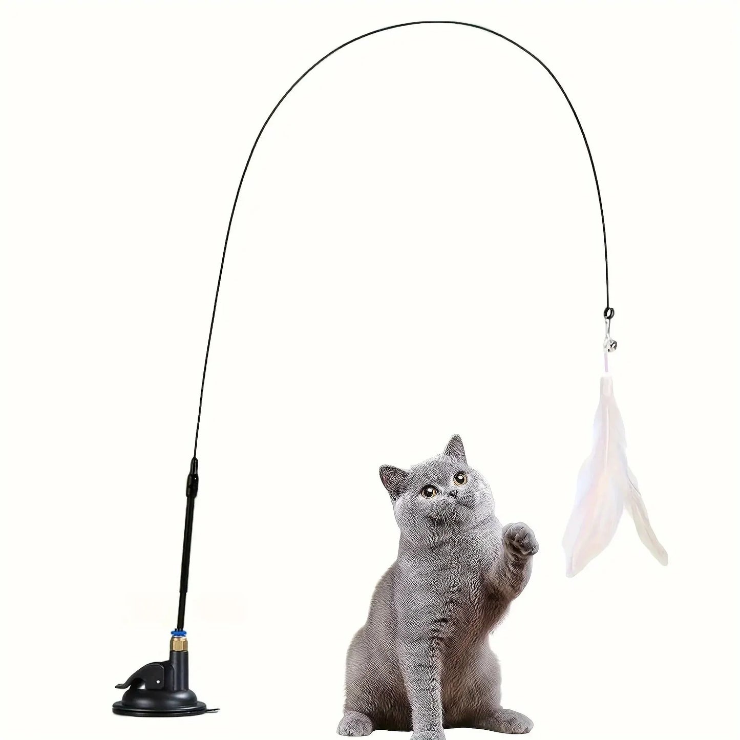 Felidax™️ Premium Cat Teaser Toy - Interactive Bell & Feather Wand